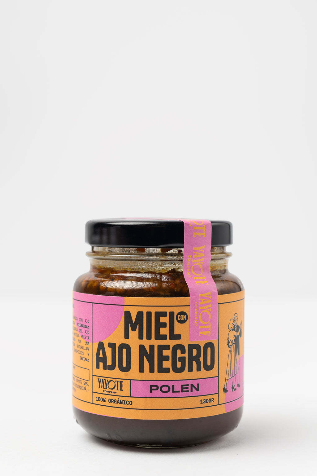 MIEL CON AJO NEGRO Y POLEN