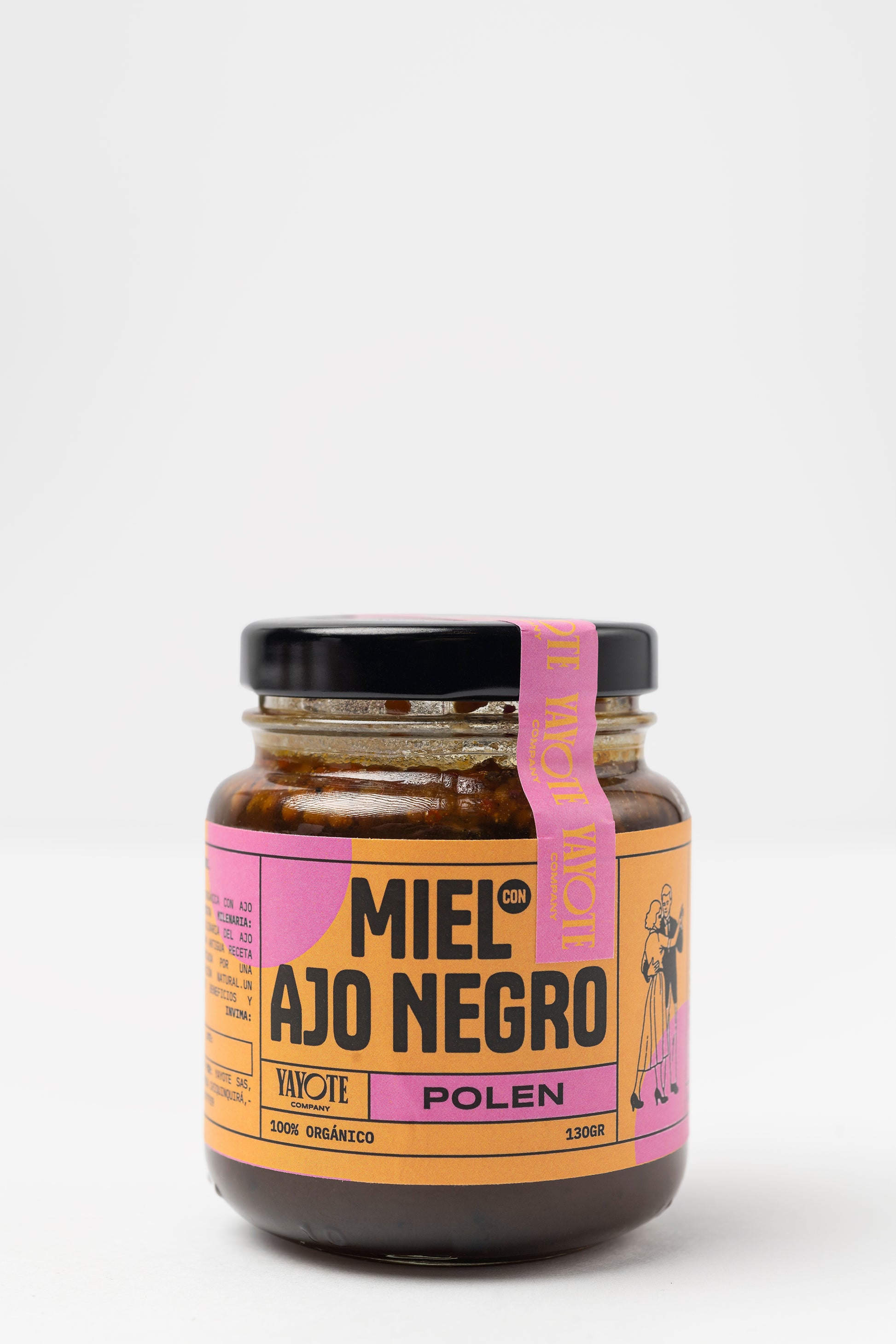 MIEL CON AJO NEGRO Y POLEN