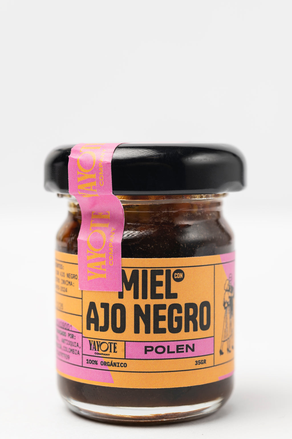 MIEL CON AJO NEGRO Y POLEN