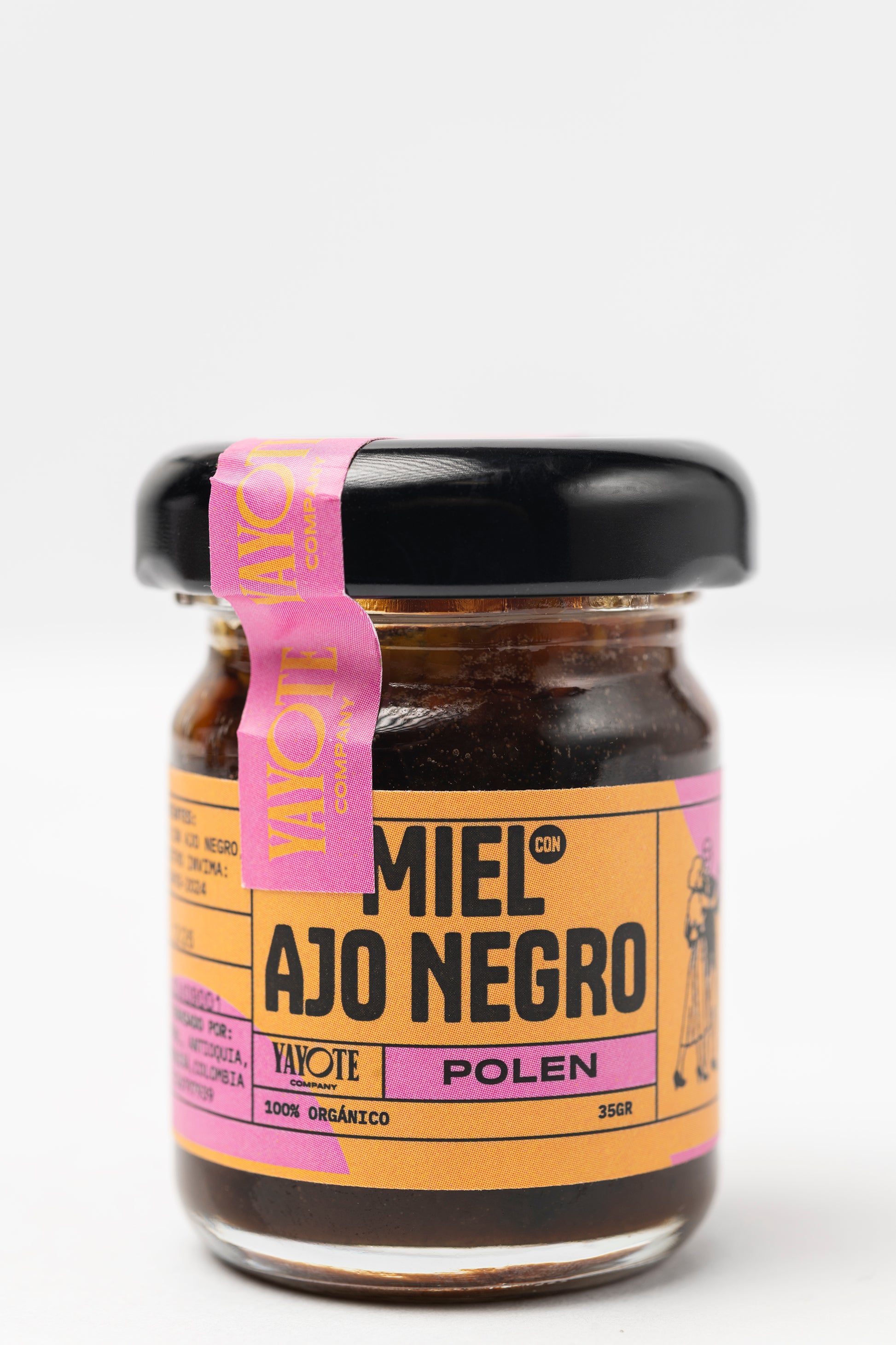 MIEL CON AJO NEGRO Y POLEN